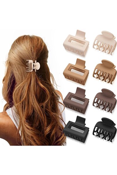 Generic Claw Clip Hair Clip 8 Pack 4.3 Ihch Rectangular Hair Clips for Women ...
