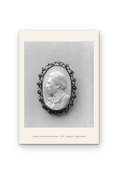 OEM Poster Carton 250g A4, Brosa Portret Antic Sculptat 1855, Arhiva Istorica...