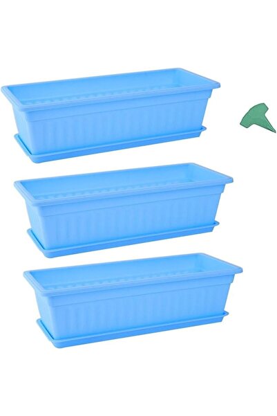 Generic PAMLER 3 Packs Flower Window Box Plastic Vegetable Planters,Indoor Su...