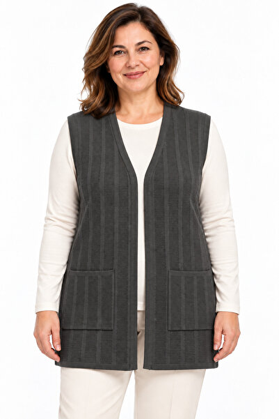 Mutlu City Women's Honeycomb Patterned Mother's Knitwear Vest for Middle Ages...