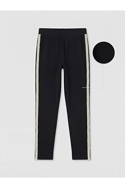 LC Waikiki Normal Girls' Leggings with Stripes on the Sides