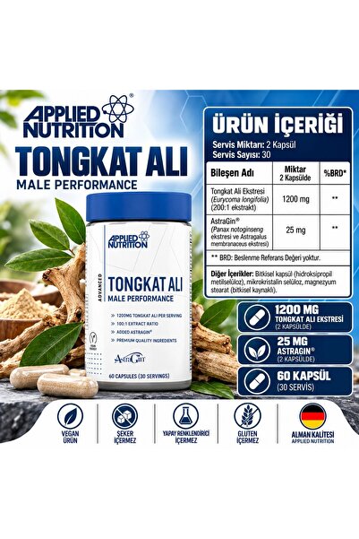 applied nutrition Advanced Tongkat Ali Panax Astragin Eurycoma longifolia 120...
