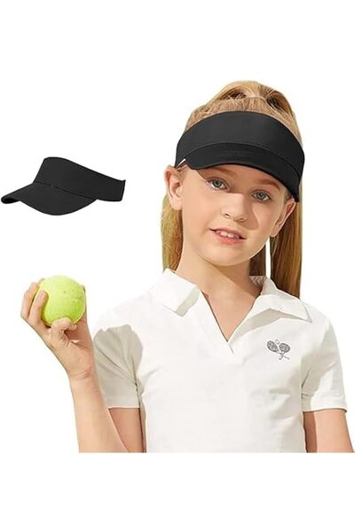 YRQX Kids Sun Visor Hat, Adjustable Cotton Sports Visor Cap for Boys Girls, L...