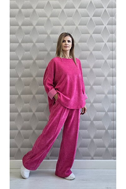 MAXORA SHOP Compleu damă Melody din reiat, bluză oversize și pantaloni largi ...