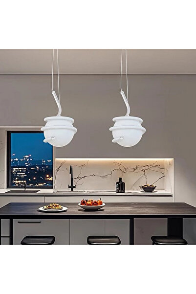 Generic Brand إنارة سقف معلقة مودرن أبيض 55 واط LED 3 ألوان إضاءة HA/E6534/WH...