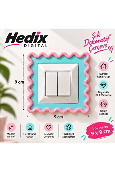 HEDİX DİGİTAL PRİZ ÇERÇEVESİ 9x9
