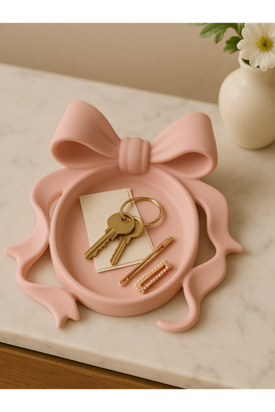 Victoria&Co Decorative Jewelry Tray with Bowknot Design Ring Earring Necklace...