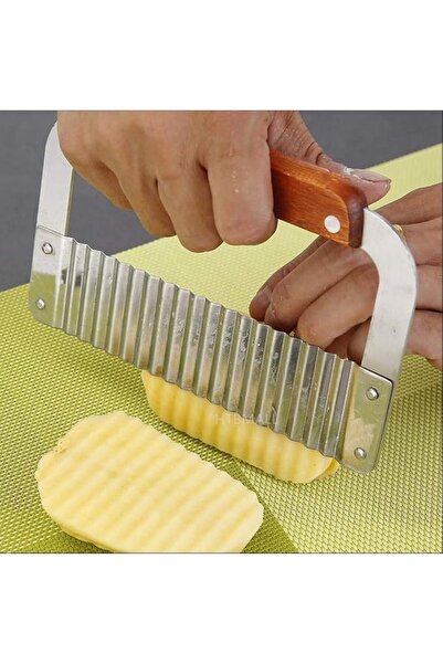 GENERAL Crinkle Potato Cutter, Wavy Chopper Knife, Upgraded Stainless Steel B...