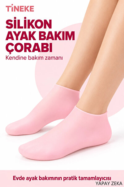 TİNEKE Silikon Jel Topuk Çorabı – Nemlendirici Ayak ve Topuk Bakım Çorabı