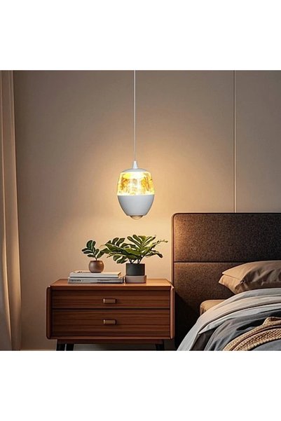 Generic Brand إنارة سقف معلقة مودرن أبيض 5 واط LED إضاءة صفراء HA/E6974/WH+WW