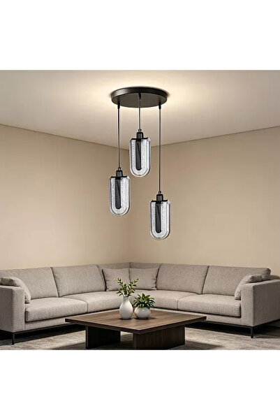 Generic Brand إنارة سقف معلقة مودرن أسود 12 واط LED 3 ألوان إضاءة HA/D6157/3B...