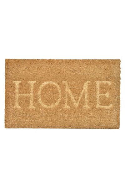 OEM Covoras Intrare de Culoare Naturala cu Mesaj Home 75x45cm