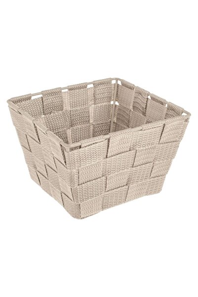 OEM Cos de Depozitare Impletit Bej cu Cadru Metalic 15x15x10cm