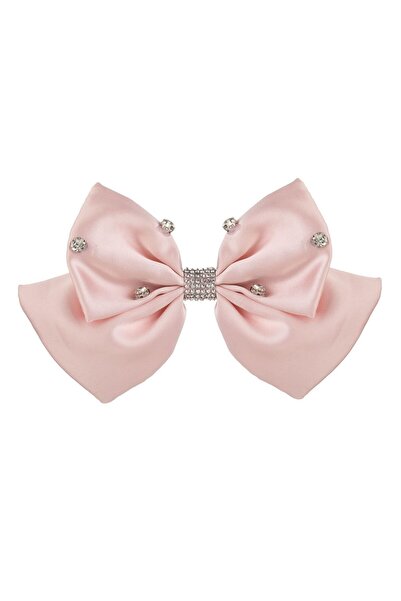 OEM Clama Par Fundita Roz Satinata cu Strass & Pietre pentru Copii 16cm