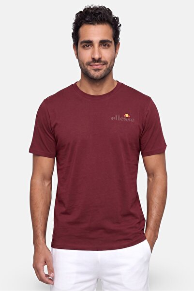 Ellesse Men Sportwear Fit Short Sleeve Training T-Shirt, Maroon