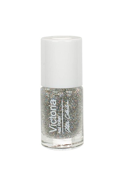 OEM Long-Lasting Silver Glitter Nail Polish - 6ml