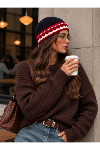 Cherry Butik Hand Knitted Autumn Beanie