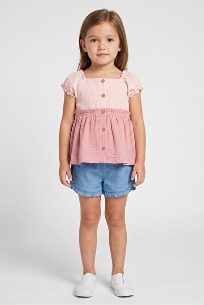 Penelope Mack Toddlers Girl 2 Pieces Textured Dress And Shorts Set, Multicolor