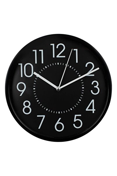 OEM Black Plastic Wall Clock Ø20cm