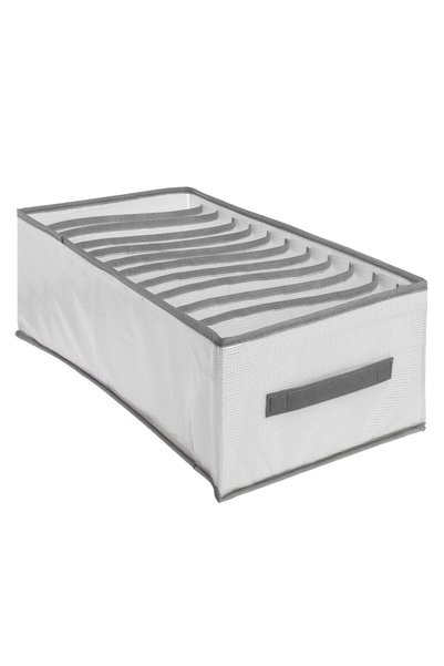 OEM Organizator cu 12 Compartimente Alb Gri pentru Dulap 44x25x17cm