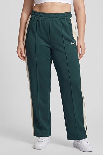 Puma Women Comfort Fit Outdoor Straight Leg Track Pants, Green