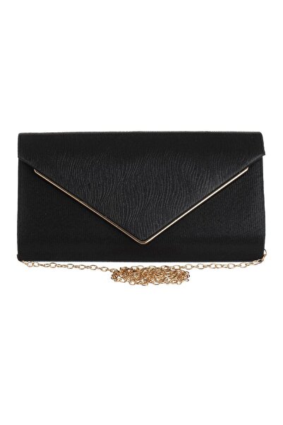 OEM Poseta Neagra Lucioasa cu Lant pentru Femei 22x5x11cm