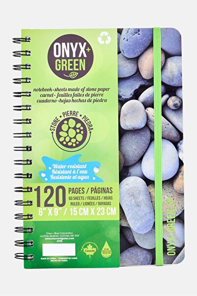 onyx + green Elastic Closure Notebook, Multicolor