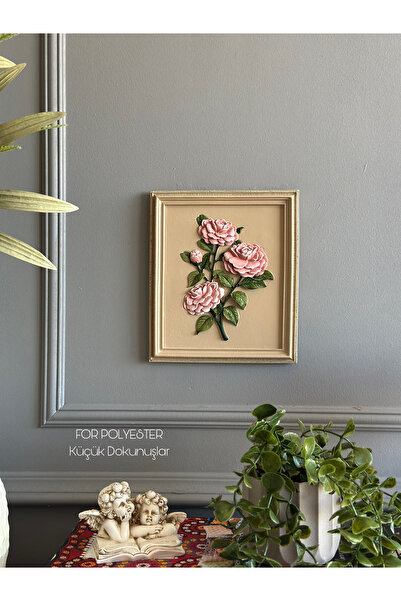 FOR POLYESTER Küçük Dokunuşlar Dekoratif Flowers Duvar Aksesuarı Kare Pano Bi...