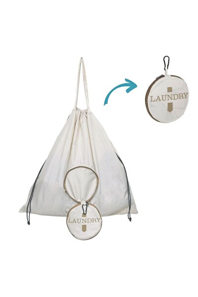 OEM Sacosa Bej cu Husa Fermoar & Carlig pentru Rufe de Calatorie 30L