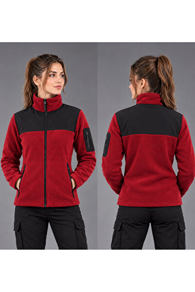 Soft Shell Polar Hırka 3 Cepli Anti-Pilling Tüylenme Yapmayan Tam Fermuar Garnili Polar