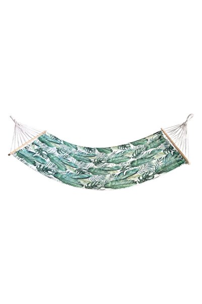 OEM Ecru Hammock with Tropical Green Leaves 200x100cm