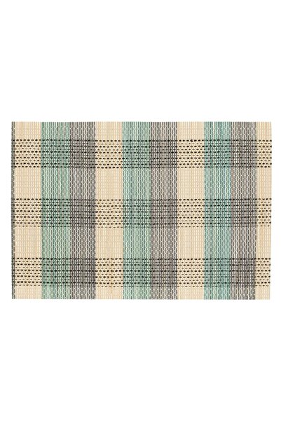 OEM Bamboo Plate Holder Checkered Grey Beige Mint Green 45x30cm
