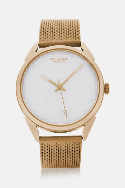 Blade Men 3697G2GWG Stainless Steel Analog Watch 41 mm, Gold