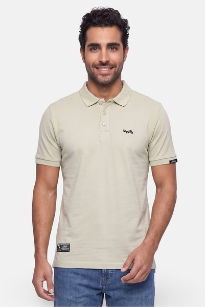 Tokyo Laundry Men Regular Fit Embroidered Logo Short Sleeve Polo Shirt, Sage ...