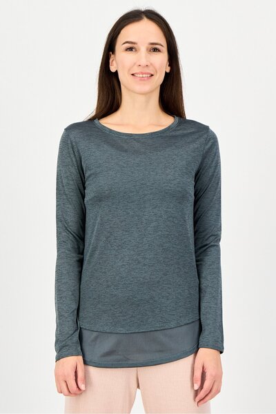Under Armour Women Loose Fit Long Sleeve Training Top, Charcoal