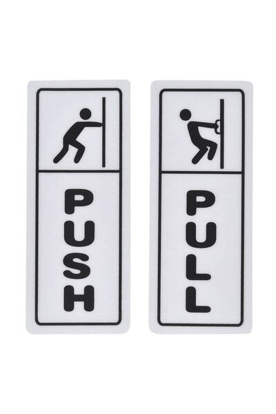 OEM Autocolant indicator "PUSH-PULL" 7x18cm