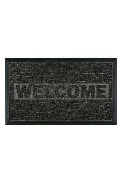 OEM Black Entrance Mat with "Welcome" Message 75x45cm