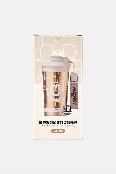 Disney Micky And Friends Series Galileo Double Drink Stainless Steel Coffee M...