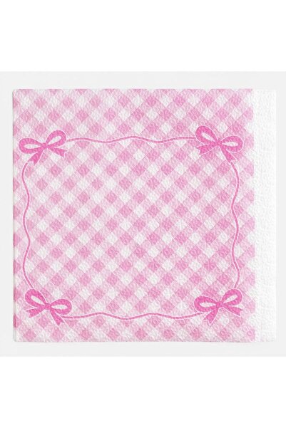 OEM 1-Ply Napkins Pink with Patterned 33x33cm - 40pcs