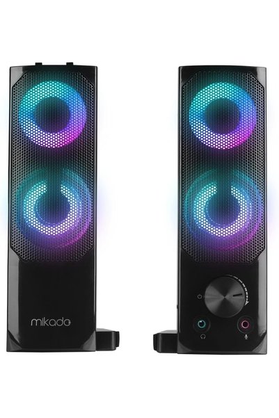Tivoa MD-S102 2.0 3Wx2CH RGB Ledli Siyah USB Soundbar Hoparlör