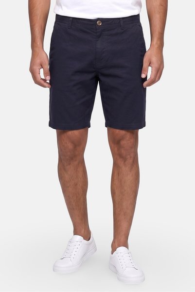 Tokyo Laundry Men Solid Basic Shorts, Navy Blue