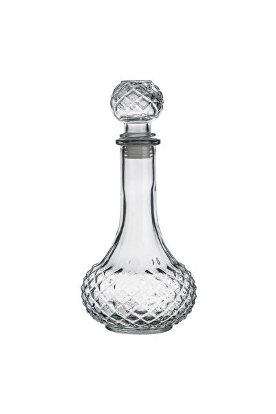 OEM Transparent Bottle with Embossed Diamond Pattern for Liquor 500ml