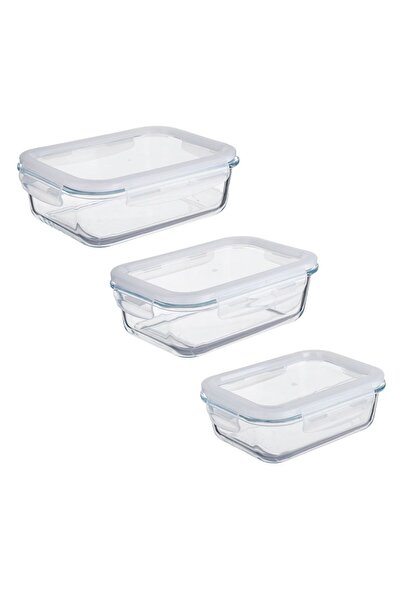 OEM Set Caserole din Sticla Dreptunghiulare Frosty & Capac Frosty 640-1000-15...