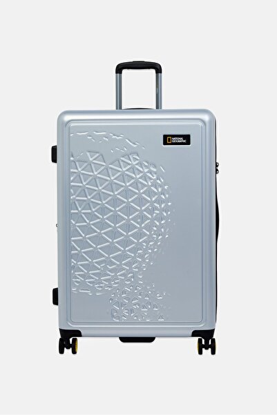 NATIONAL GEOGRAPHIC 21 Inch Hardshell Check In Spinner Luggage, Silver