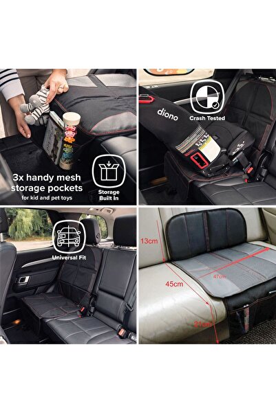 OEM Husa Neagra de Protectie Bancheta Auto sub Scaun Auto pentru Copii 47x88cm