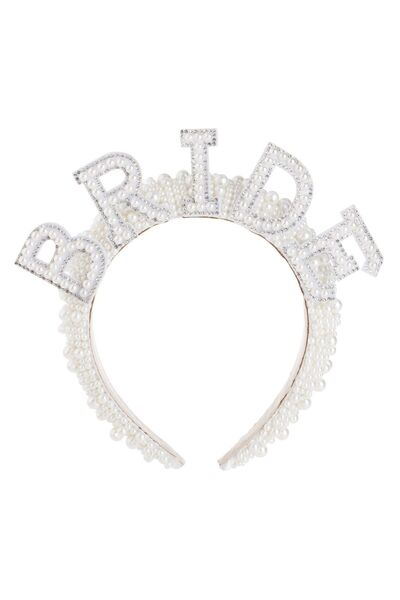 OEM Coronita Par Allba "Bride" cu Margele & Strass pentru Mireasa