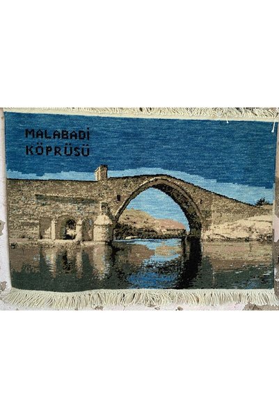 Malabadi Köprüsü görselli 60x100 ebat, 30x34 kalite , dekoratif el dokuma halı