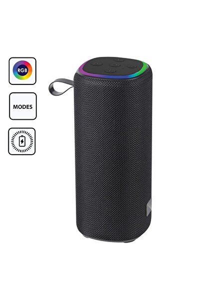 OEM Ηχείο Bluetooth Μαύρο με LED RGB και Ραδιόφωνο 10W