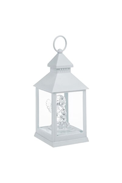 OEM Felinar Alb cu Ingeras & LED 10x10x24cm