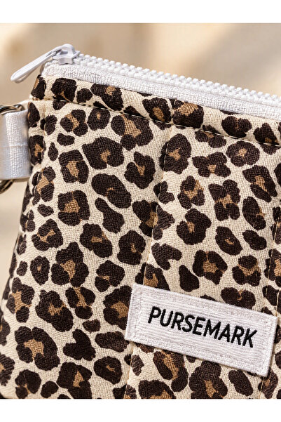 PURSEMARK Leopard Patterned Handmade Small Wallet